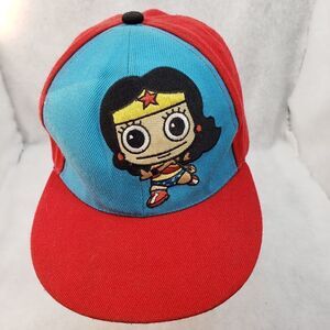 Wonder Woman Hat Blue Baseball Cap DC Comics Justice League Six Flags snap back